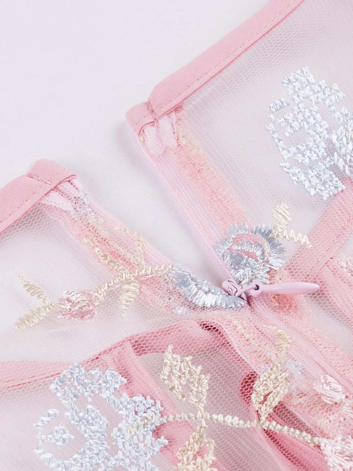 Sleeveless Floral Embroidery Dress for Women Flower Embroidery Tulle Prom Dress Mesh Illusion Keyhole Wedding Party Tea Dress - Image 5