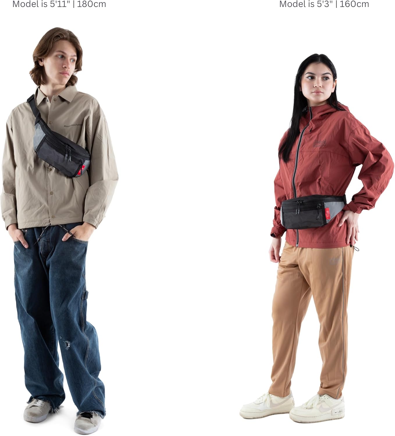 Manhattan Portage Luminosity Alleycat Waist Bag with Dual Zipper Pockets Crossbody or Waist Carry, Lightweight Travel, Hiking & Campus Pack