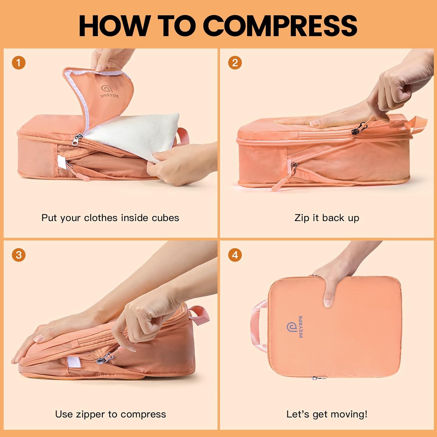 Lightweight Compression Packing Cubes for Suitcases, Compressible Expandable Travel Packing Organizer with Clear Toiletries and Backpack Bag, Travel Essentials for Carry on Luggage 7 Set - Image 7