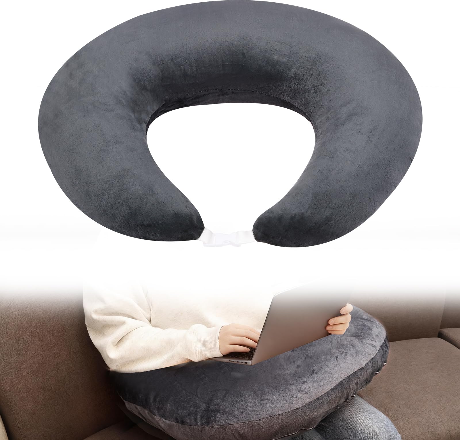 Coussin de grossesse amovible en tricot pour soulager le dos au lit
