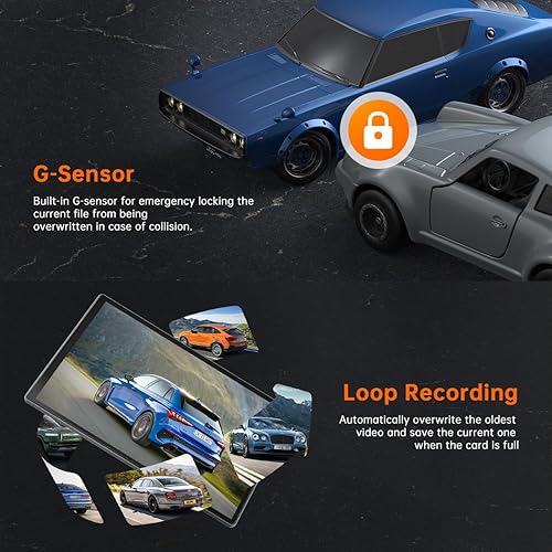 Miniatura 6 de Carplay inalámbrico y Android Auto con cámara de tablero 4K, pantalla portátil Apple Carplay de 9 pulgadas con cámara de respaldo de 1080p,