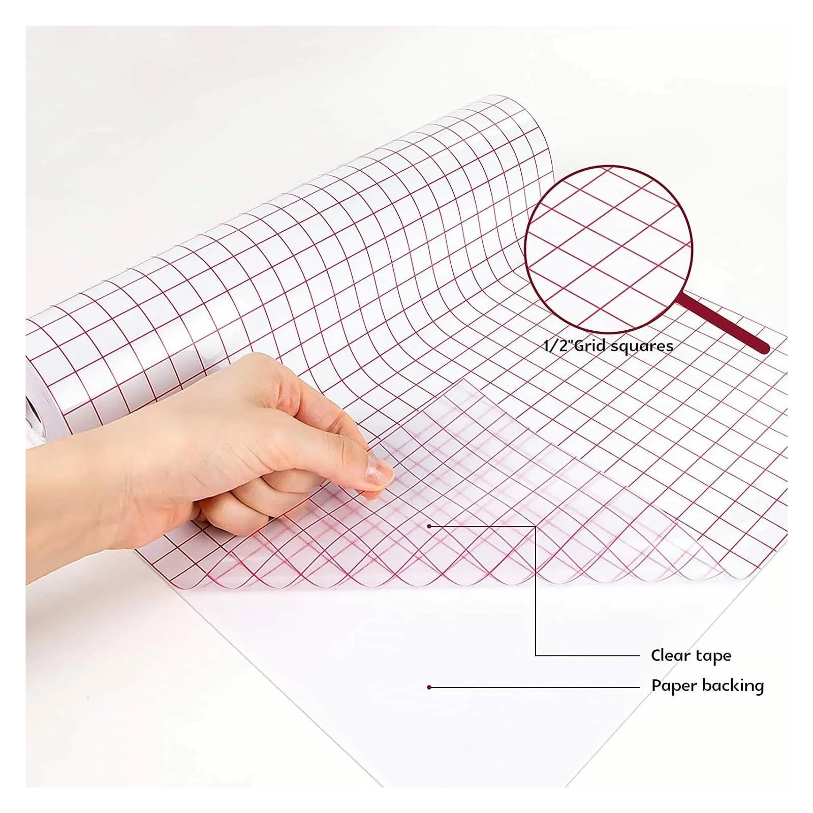 Vinylfolie Transparente Vinyl-Transferpapier-Klebebandrolle