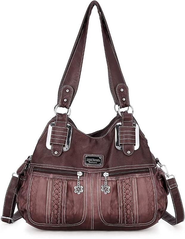 Angel Barcelo Női Hobo Táska PU Bőr Válltáska Crossbody Kézi Táska Lila Színben