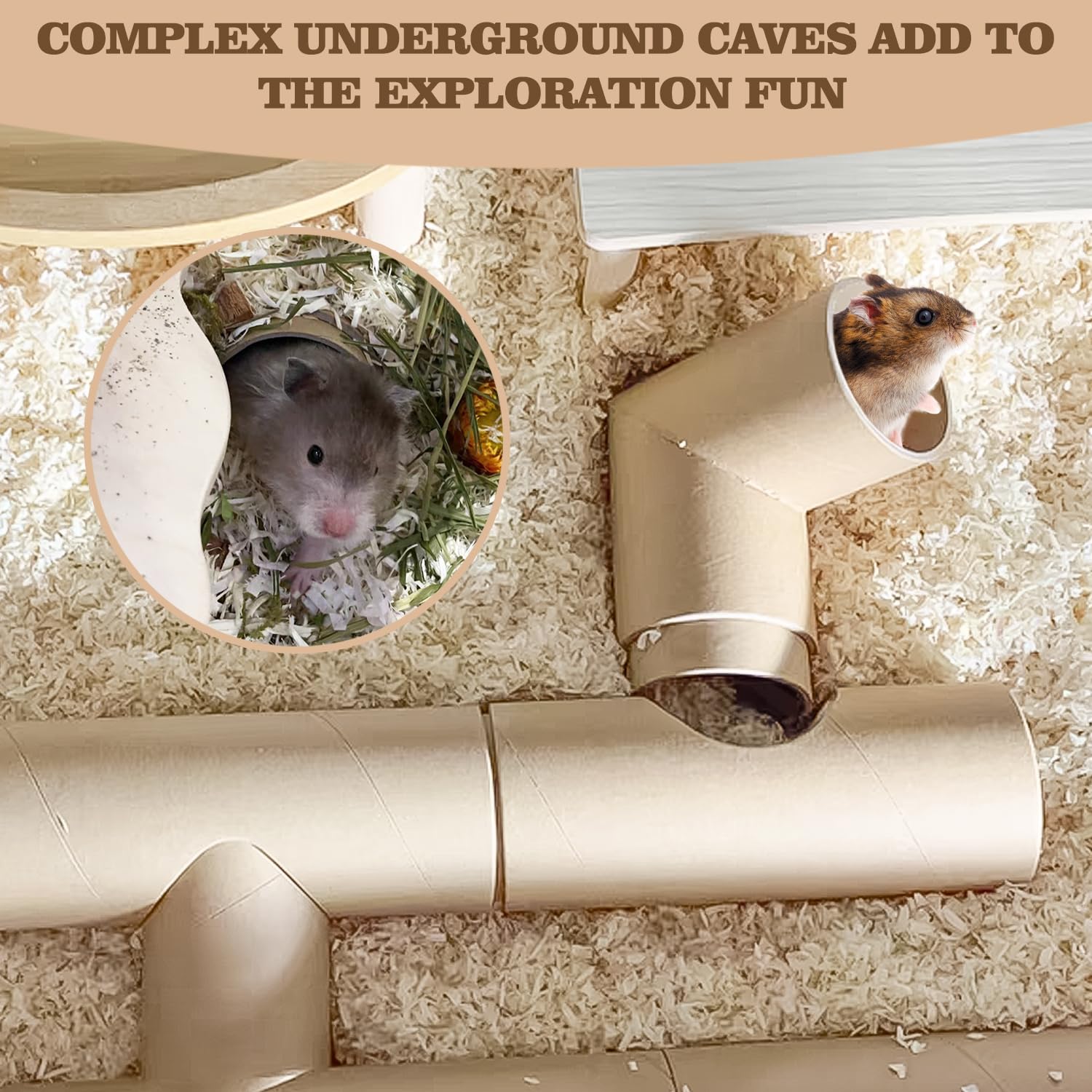 Túneles para hámster, tubos de hámster, túneles componibles para hámster, juguetes de ejercicio para hámster, túnel de animales pequeños para hámsteres, ratones, jerbos, ratones u otros animales