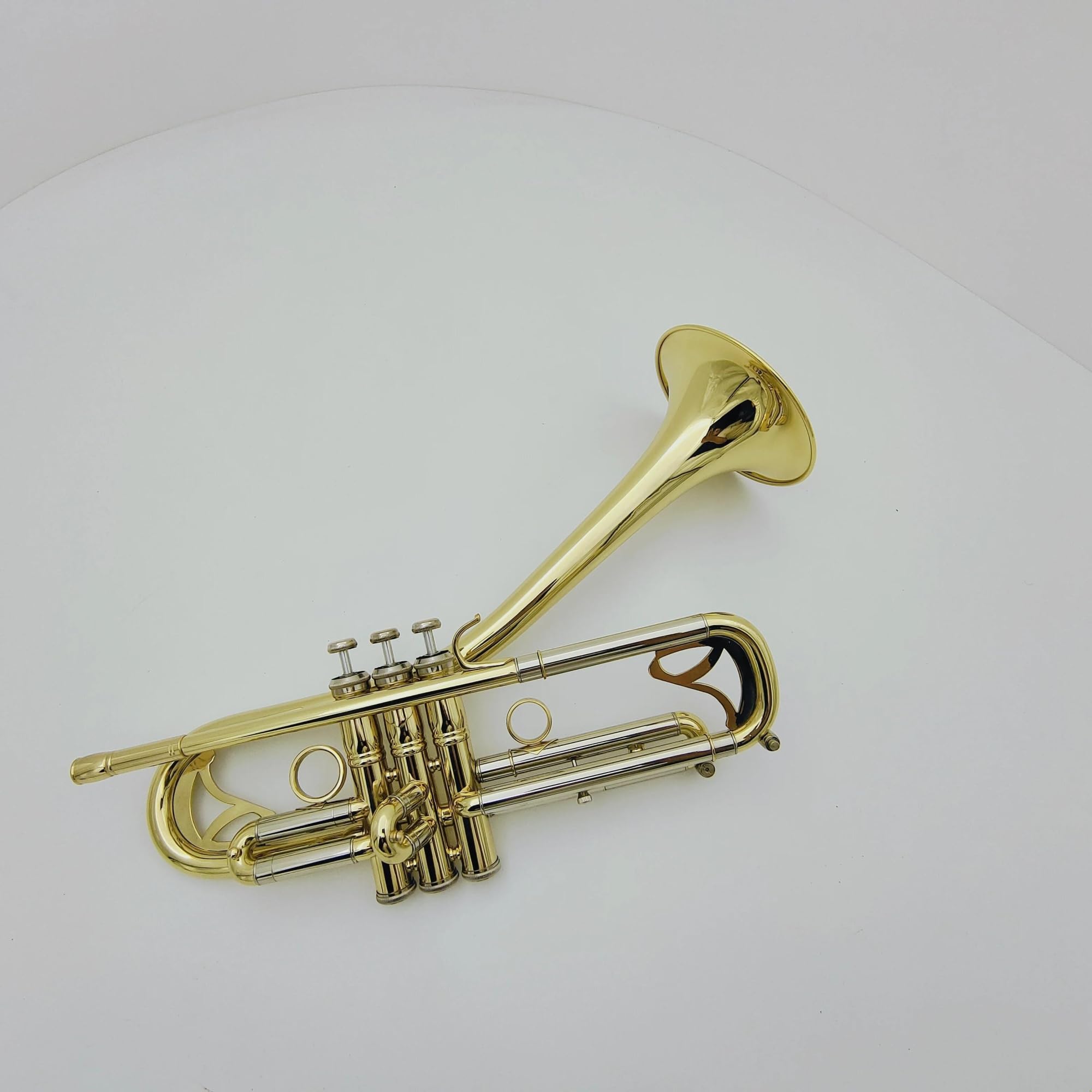 Standard Trompeten Trompete Mit Gebogenem Schallbecher Trumept Bb Tune Messingbeschichtete Professionelle Trompete Mit Koffer