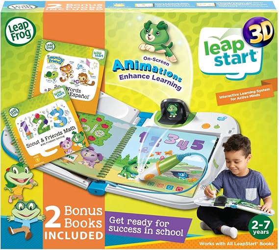 LeapFrog LeapStart 3D Interactive Learning System Age 2& 2 Book Combo Pack: Learning Friends and Scout & Friends Math
