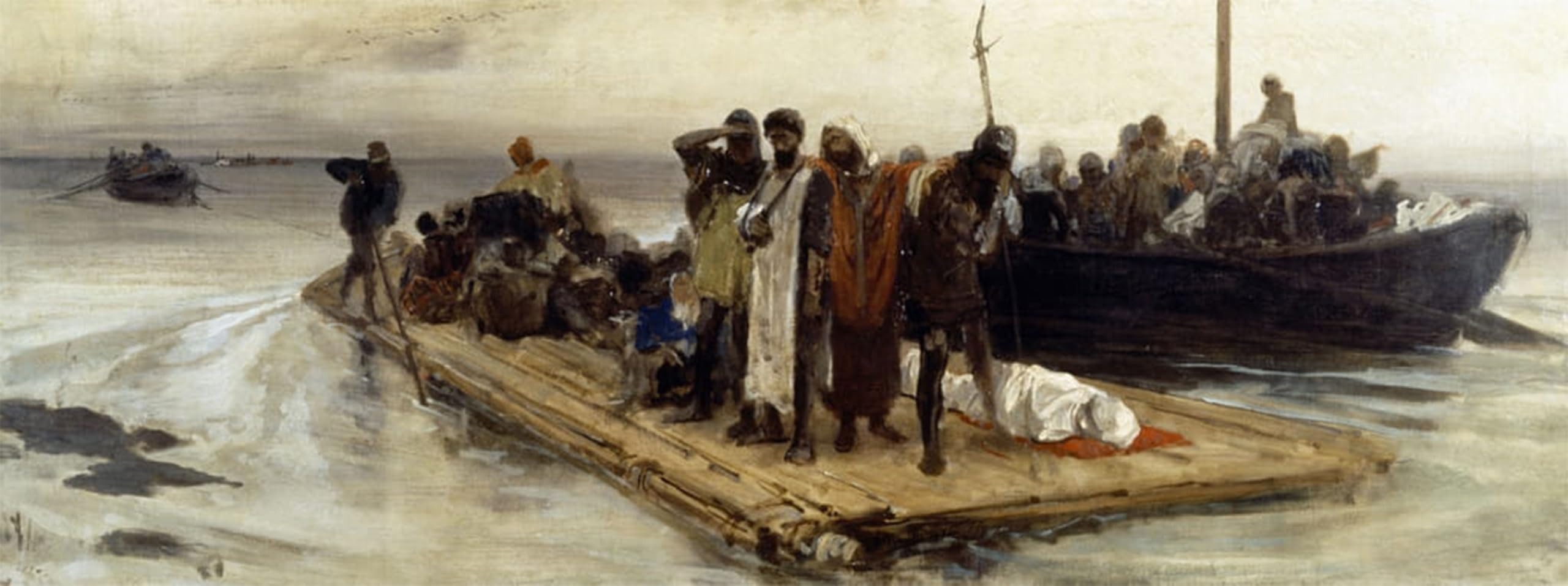 Artxlxxbn No Frame Famous Print Painting Colorful Art Print Refugees From Aquileia By Domenico Morelli Canvas Art Decorations For Home Decor 60X90cm
