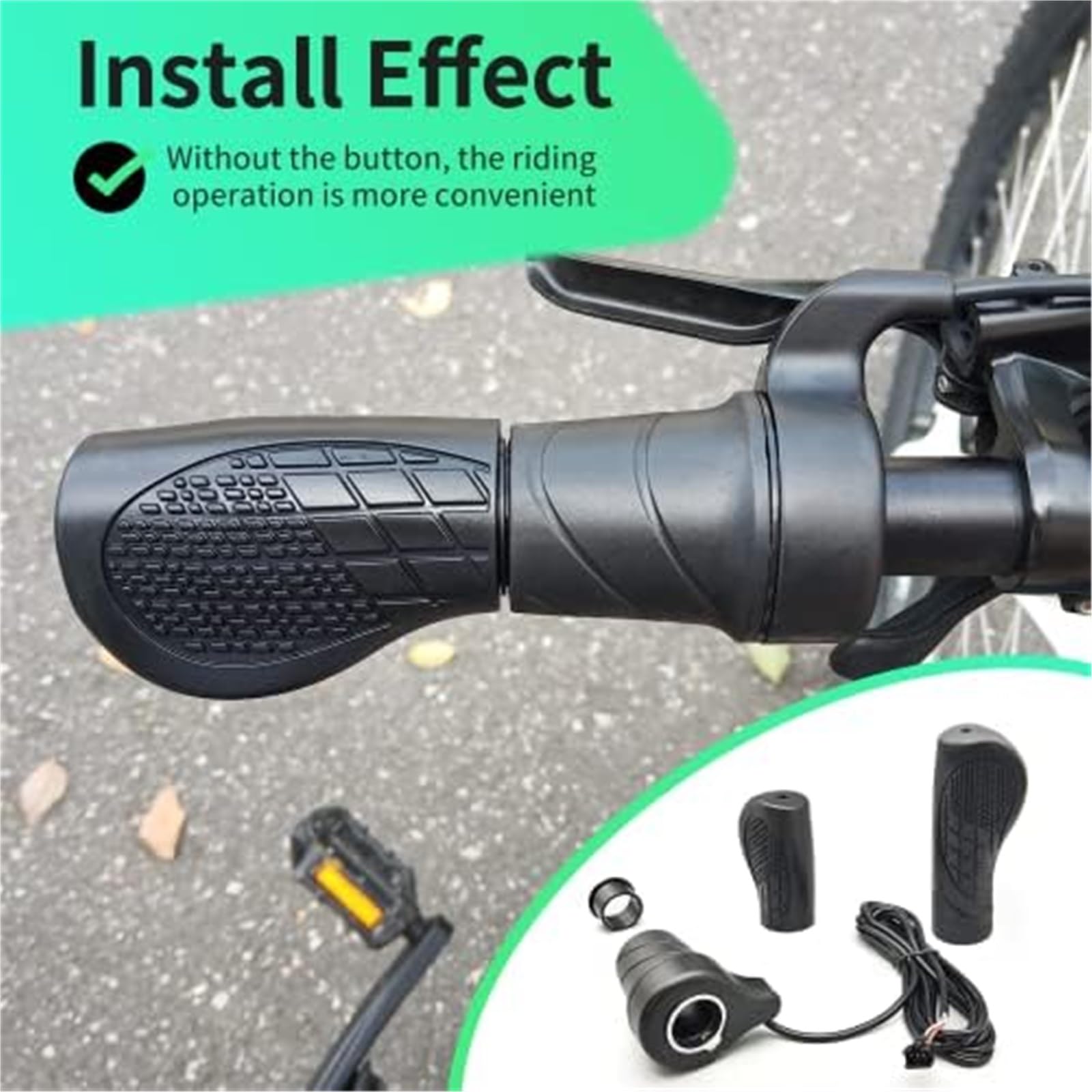 Acceleratore a mezza torsione for bici elettrica Acceleratore di velocità for bici elettrica 24V 36V 48V 60V 72V ImpermeabileSM Parte for bici elettrica, for scooter elettrico pieghevole Contr