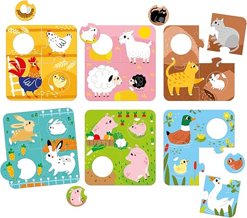 Miniatura 4 de Banana Panda Combina los rompecabezas de animales de granja