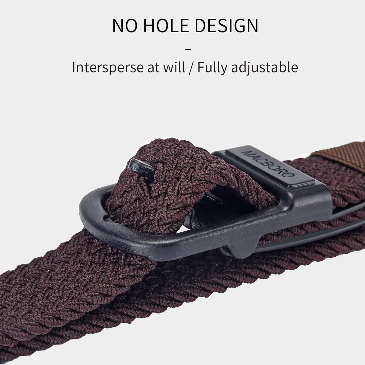 Tsa Approved Hypoallergenic Nickel Free Non Metal Belt for Men Elastic Stretch Braided Golf Accessories Belt 1.38" - Image 4