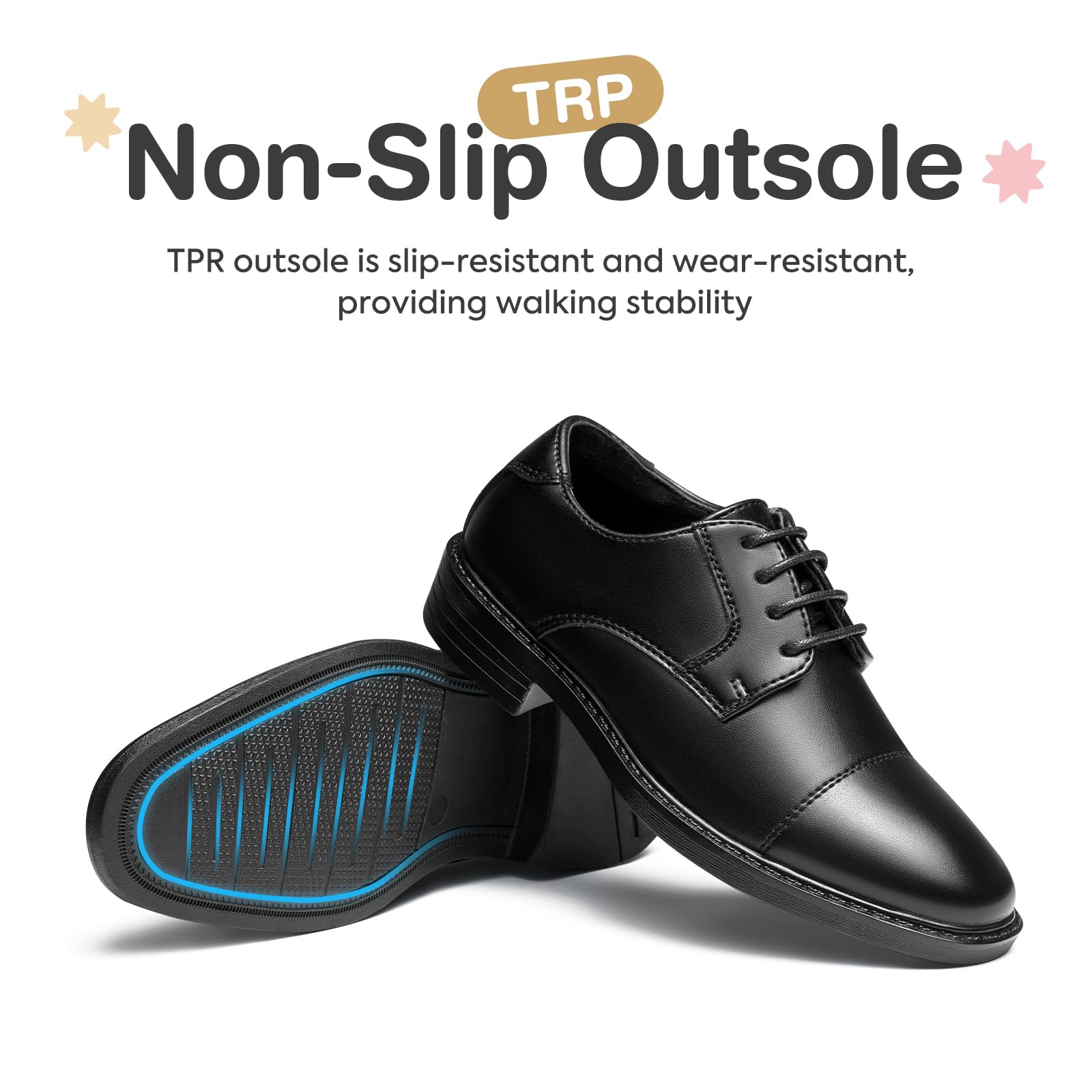 GINNI Anzugschuhe Jungen Klassiker Oxford Schnürhalbschuhe Derby Formelle Party Hochzeitsschuhe Elegante Schuhe