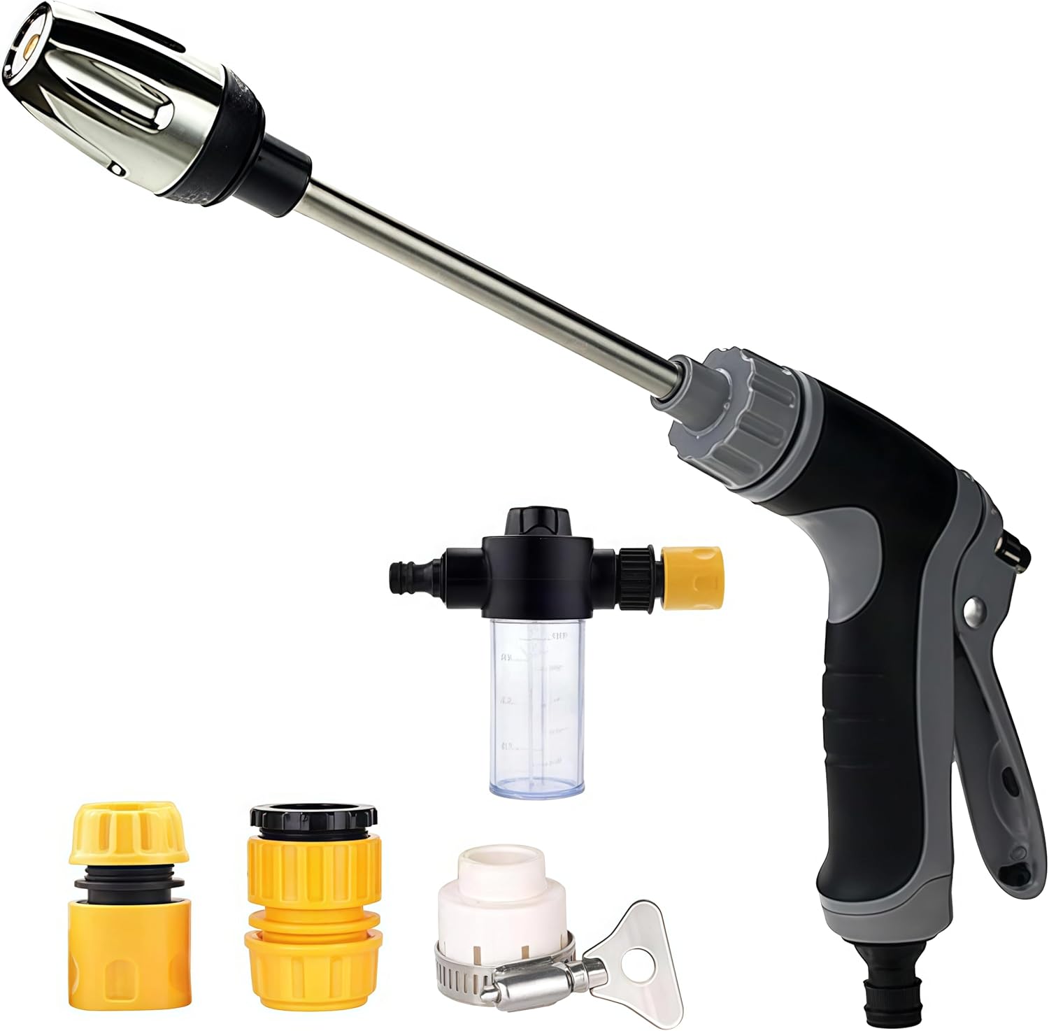 Pressure Washer, 15x More Powerful Than Hoses, 2026 Upgraded High Power Electric Cleaner with 360° Rotating Portable Outdoor Cleaning Tool (A)