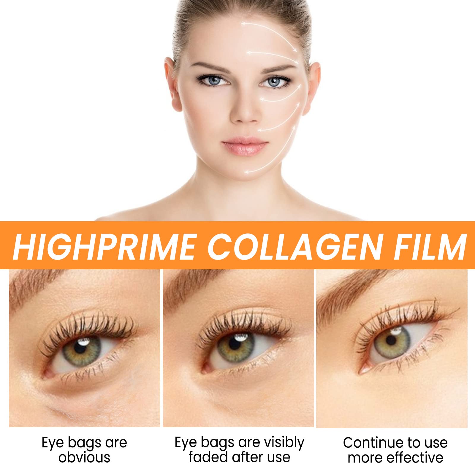 DERMANCE Korea Highprime Collagen Soluble Film, Lighten Dark Circles and Bags Under the Eyes - Image 3
