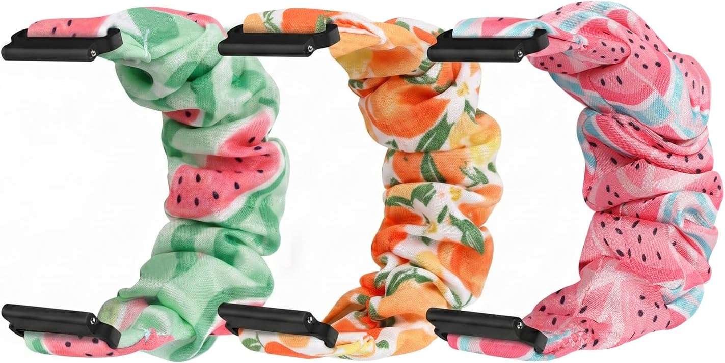 3pack Elastic Scrunchie Band Compatible with Gizmo Watch 3 2 1, Compatible with Gabb Watch 3e 3 2 1, Compatible with SyncUP Kids Watch, Strechy Loop Replacement Strap for Childrens