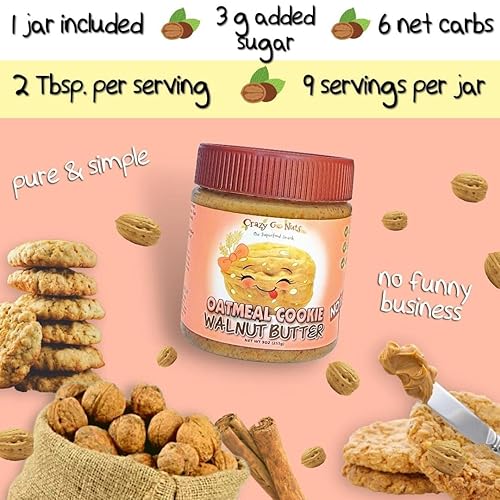 Miniatura 49 de Crazy Go Nuts Walnut Butter Coconut - Walnut Spread, Keto, Vegan, Low Carb, Gluten Free, Superfood-Natural, Non-GMO, ALA, Omega 3 Fatty Acids, Good
