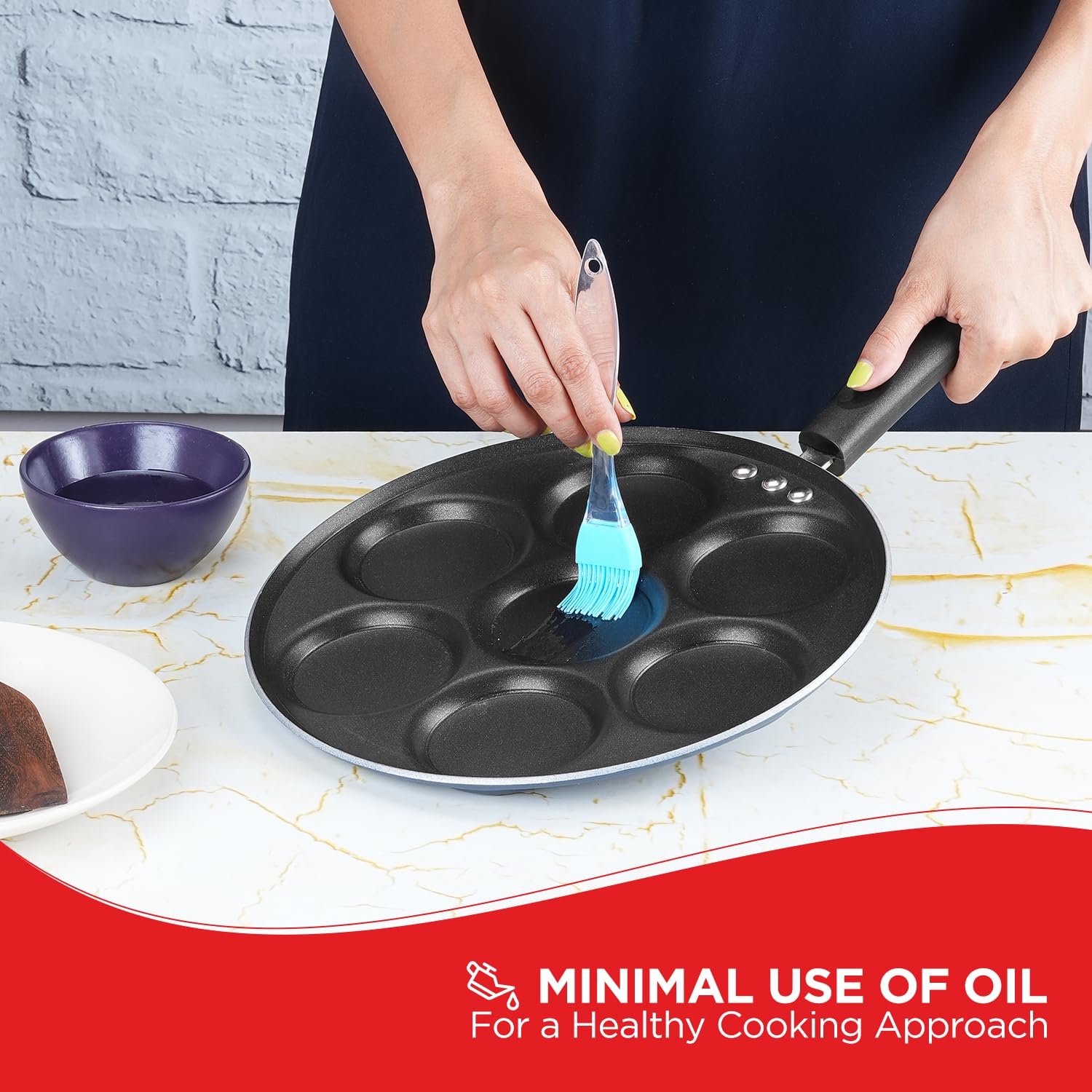 Vinod Mini Uttapam Pan - 7 Cavities -2 Vinod Mini Uttapam Pan - 7 Cavities -2