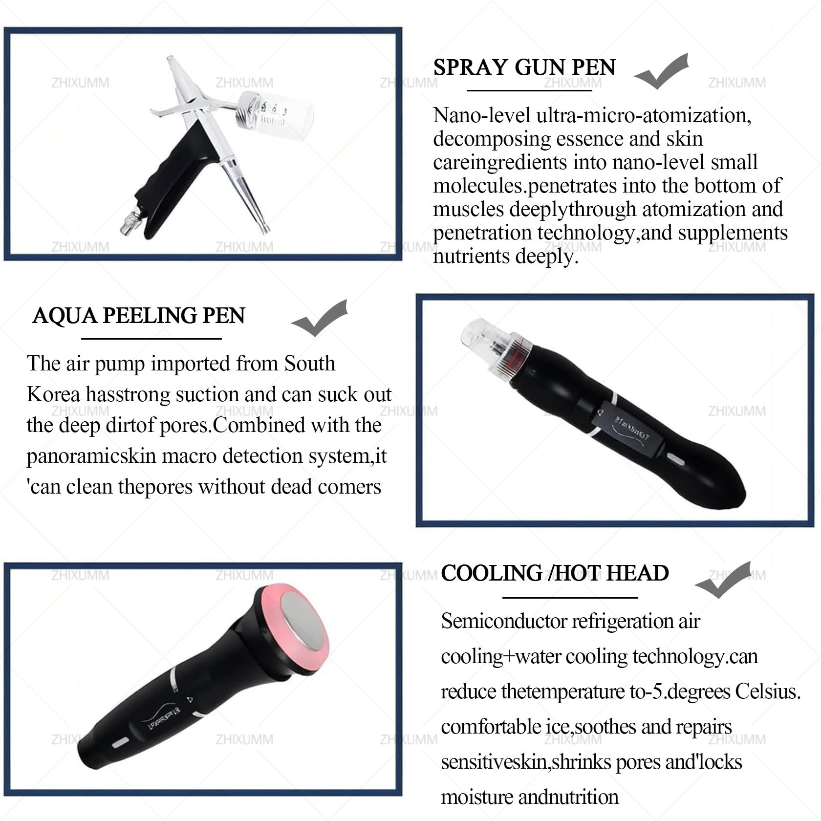 UrząDzenie Do PielęGnacji SkóRy Twarzy, Hydro Facial Machine Professional Water Oxygen Aqua Peel Machine Z NapinająCym SkóRę, Przeciwzmarszczkowym Sprayem Do Twarzy I Peelingiem Do SkóRy