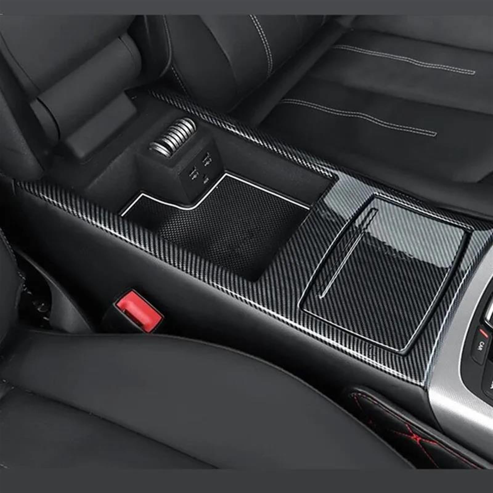 Frente Del Coche Soporte Para Vasos Protector Marco Cubierta Para A6 C7 A7 2012-18 Auto Moldura Guarnición(Plata)