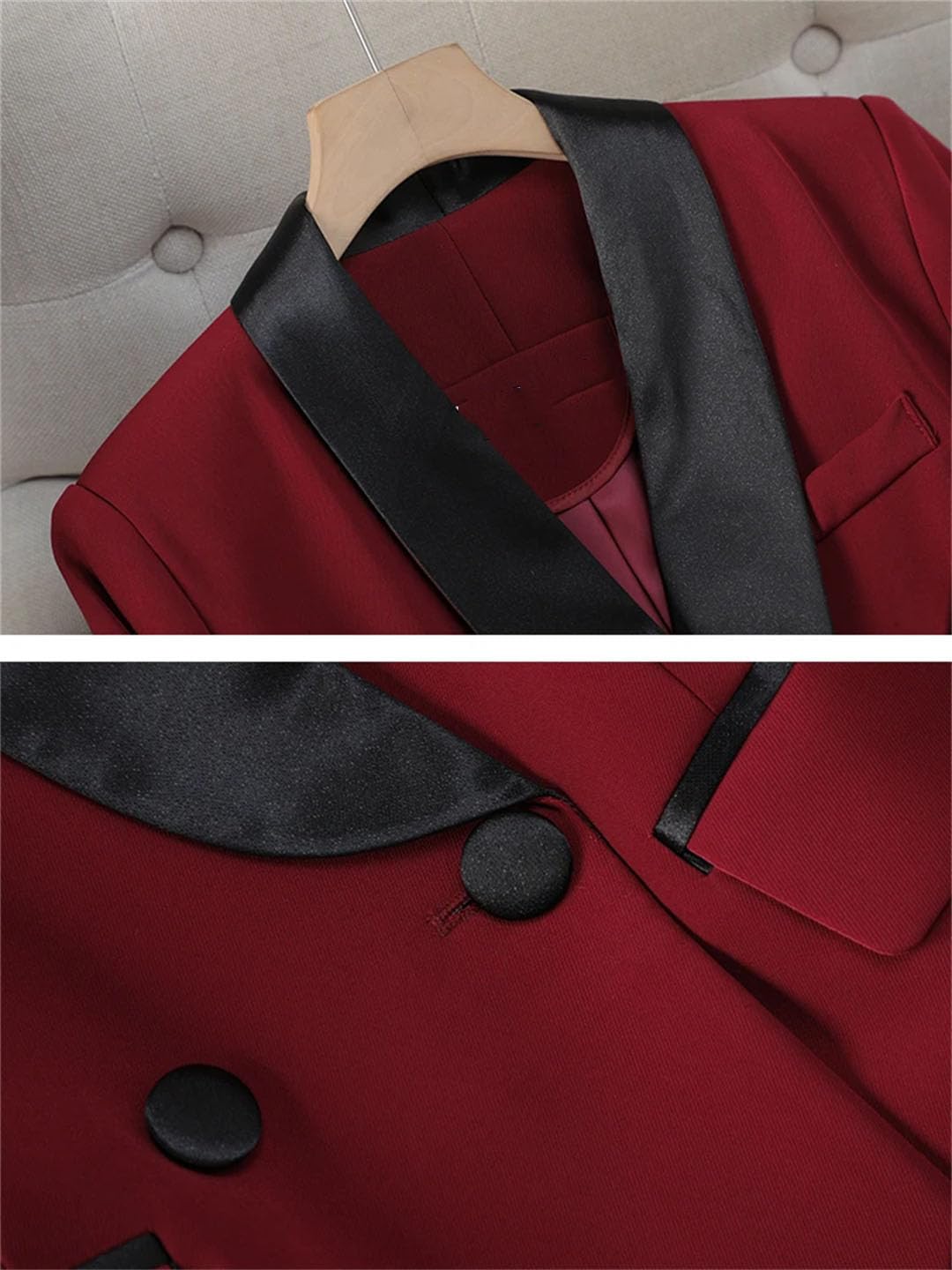 Elegante traje de pantalón para mujer, ropa de trabajo, oficina, negocios, conjunto de 2 piezas, chaqueta formal y pantalones