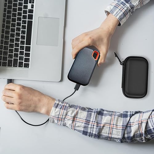 Vista 7 de Funda para SanDisk 1TB 2TB 500GB 4TB/para SanDisk PRO Extreme Portable SSD, soporte externo de almacenamiento de disco duro de estado sólido