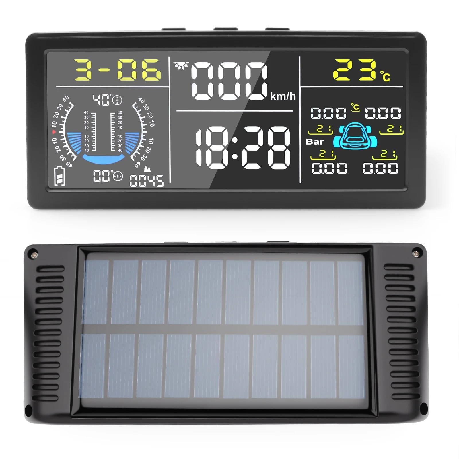 Monitor ciśnienia w oponach Wielofunkcyjny TPMS Temperaturowy Prędkościomierz Opon Z 4 Zewnętrznymi Czujnikami System Monitorowania Ciśnienia w Oponach Cyfrowy miernik ciśnienia w oponach