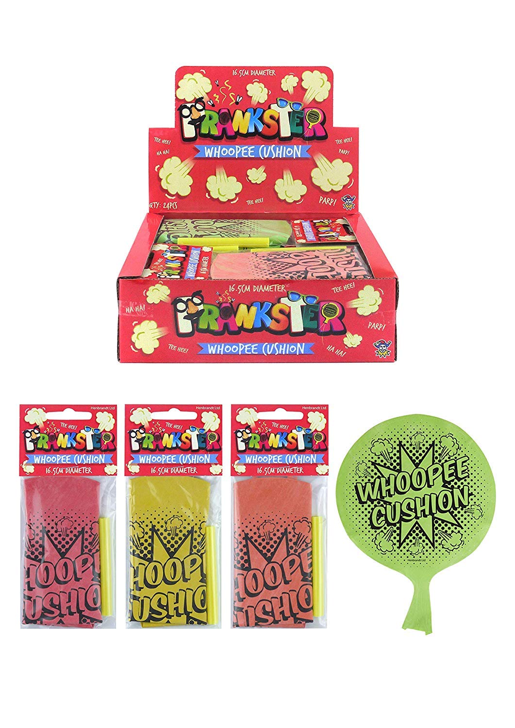 2 X Henbrandt Whoopee cushions, pack of 4