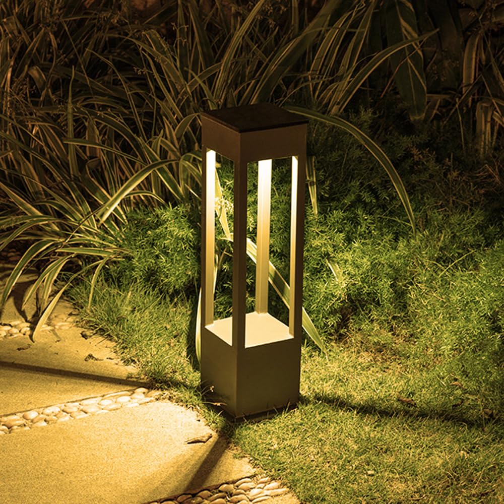 Pageone LED Wegeleuchten Außen 10W, 40CM Wegbeleuchtung Aussen Schwarz | Pollerleuchte Standleuchte Außen für Garten, Wasserdicht Gartenleuchte IP54, Aluminium, Warmes Licht 3000K (40cm)