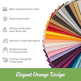 Simulinen Colored Disposable Dinner Napkins - Decorative, Linen-Feel, Elegant & Cloth-Like - Sunshine - Absorbent & Durable - Weddings, Parties and Holidays! - Perfect Size: 16\'\'x16\'\' Box of 300