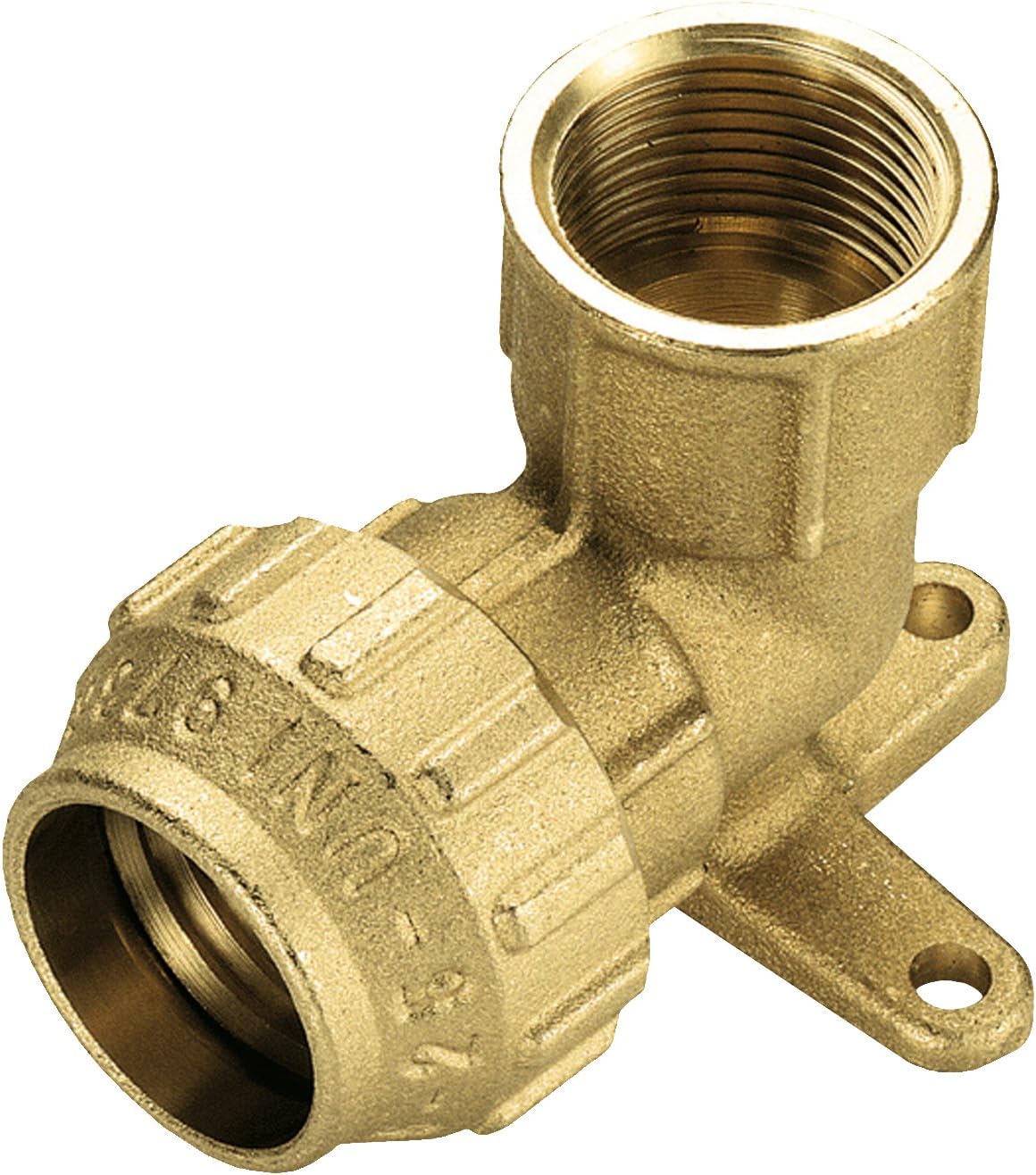 Cornat T617020 Irrigation Pipes Brass Wall Plate for PE HD Pipe A 20 mm B 44198 Inch Internal Thread Multi-Coloured