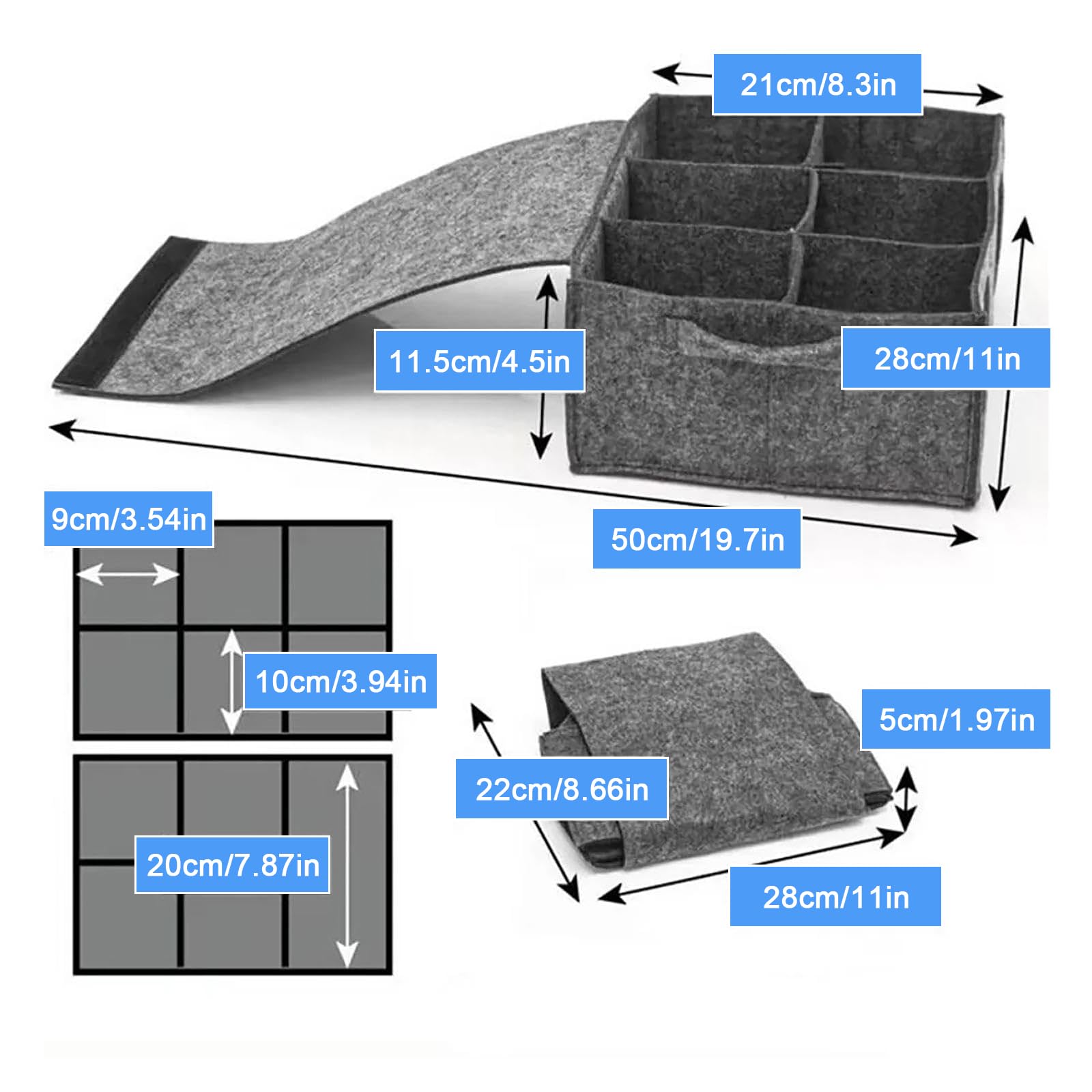 LANSKYLAN Porte Tasse En Feutre Pour Camping Car Porte Gobelet Pour