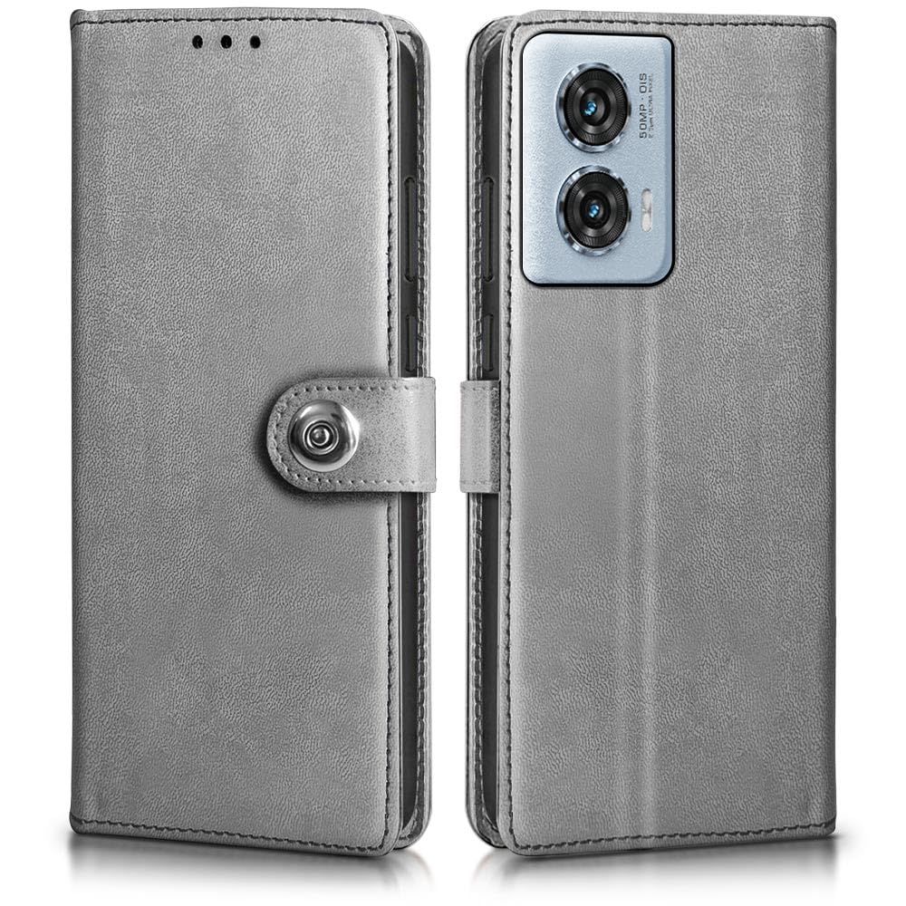 WOW IMAGINE Shock Proof Flip Cover Back Case for Motorola Moto Edge 50 Fusion (Inbuilt Wallet Pockets & Stand | Designer Magnetic Button Flip Case with Leather Finish | Stone Grey) (B0D6K6TWQL) Amazon Price History, Amazon Price Tracker