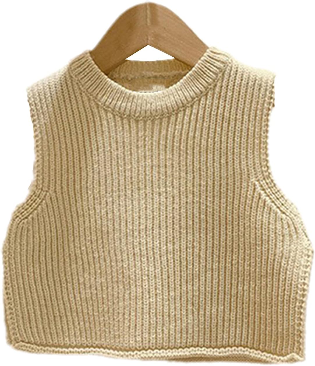 Autumn Baby Girls Boys Knitting Vest Baby Sleeveless Coat Tops Winter Solid Color Knitting Sweater