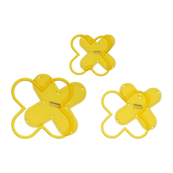 Buy Traceease Flower Quilting Template Stencils Set Of 3, 3"/4"/5