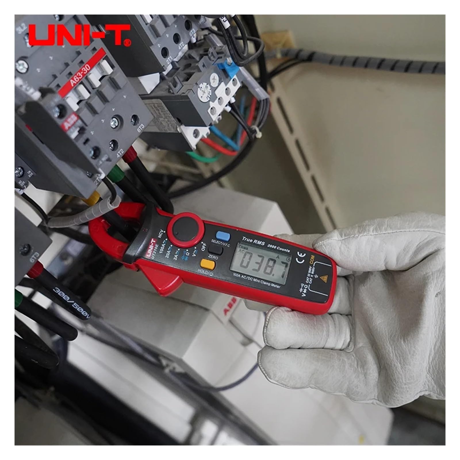 UT210 Series Clamp Meter Digital Multimeter DC/AC Current True RMS Pliers Ammeter High Precision Ohm Voltage Tester(UT210A AC 200A)