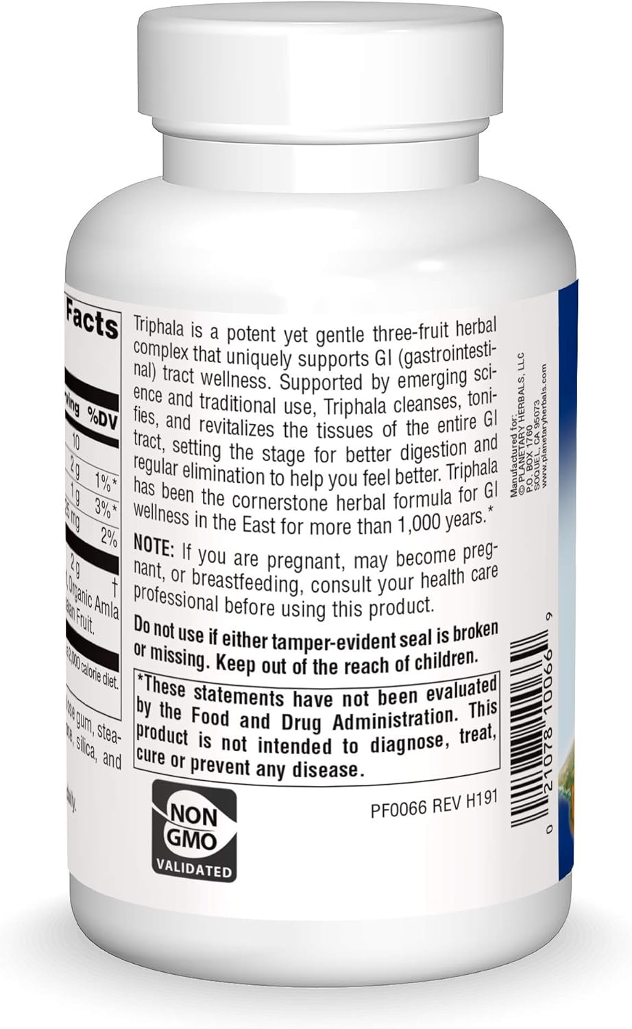 Planetary Herbals Triphala Internal Cleanser 1000mg For GI Tract Wellness - 180 Tablets : Health & Household