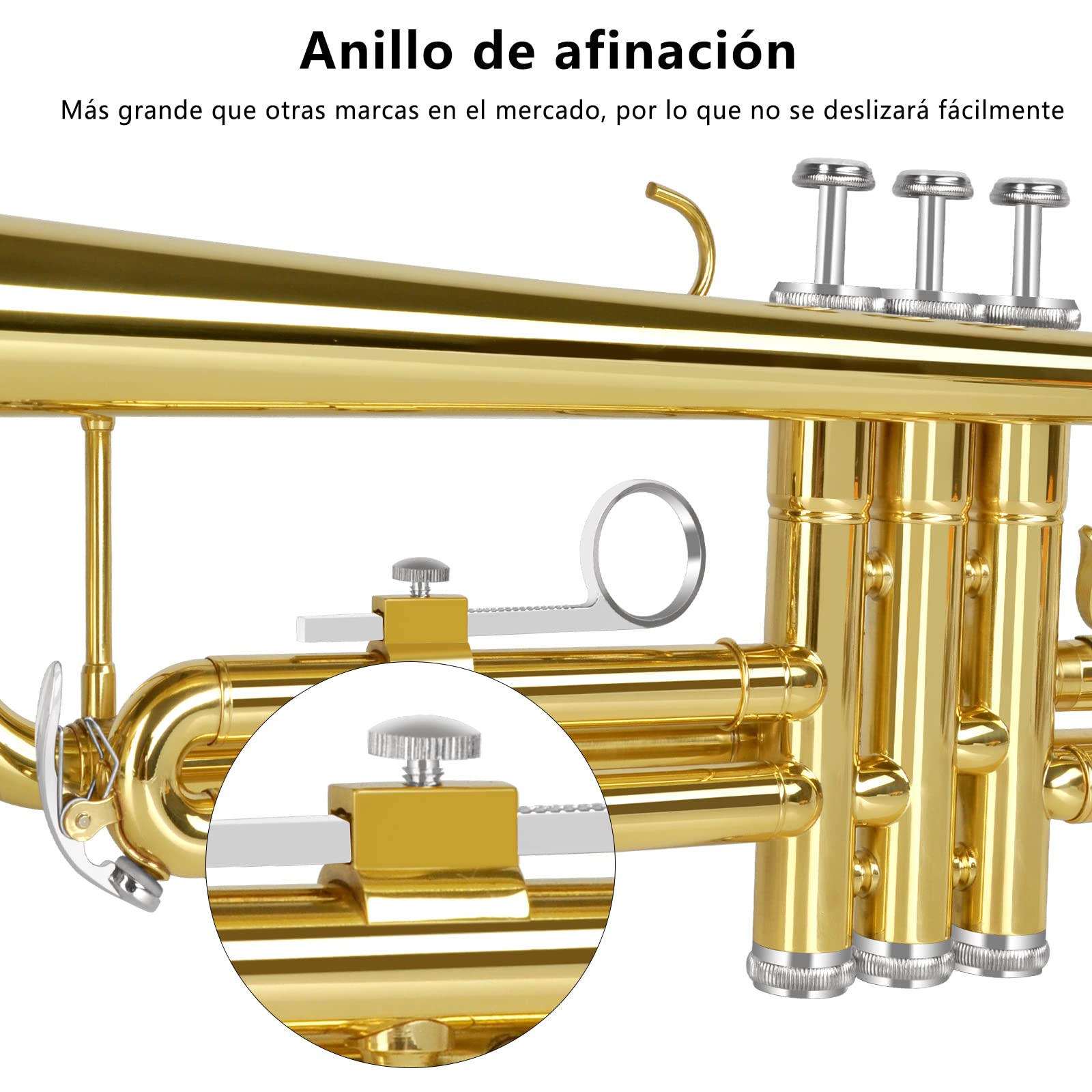 EASTROCK Tromba Sib Standard in Ottone Strumenti Musicali Ugello 7C con Custodia per studenti principianti (Latone d'oro)