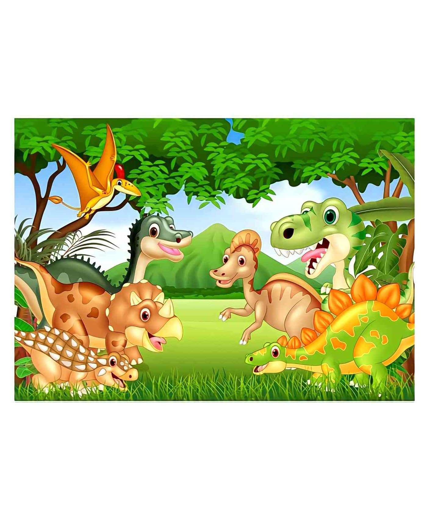 Roar Into Learning! 30-Piece Wooden Dinosaur Jigsaw Puzzle - Prehistoric Fun for Little Explorers (35x25cm)