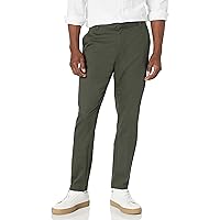 Amazon Essentials Pantaloni Chino Aderenti Elasticizzati con Parte Piatta sul Davanti