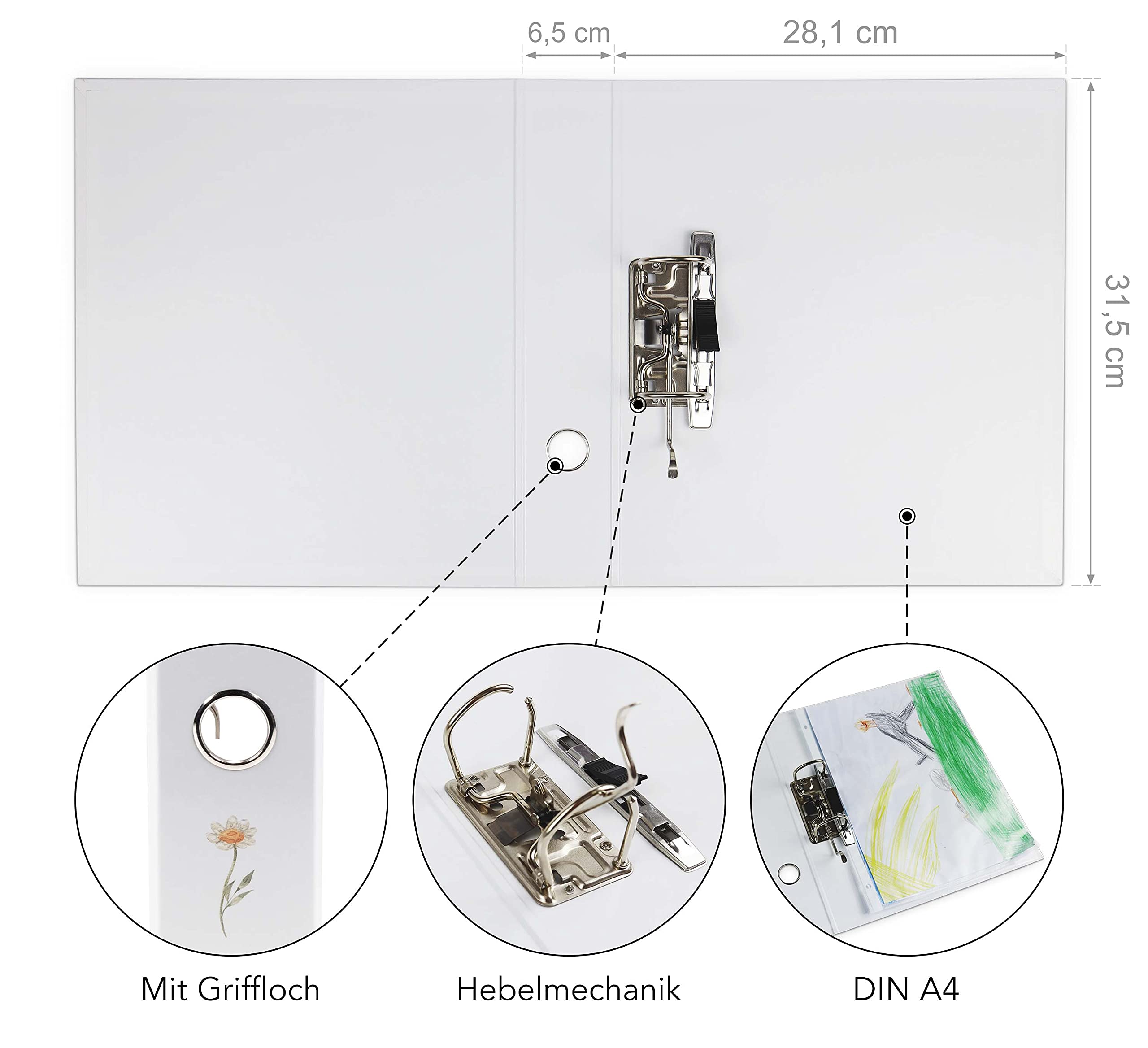 Classeur à Collectionner « Mon Temps De La Maternelle » Avec Trou De Préhension DIN A4 Espace Pour 350 Feuilles Enfants éléphant Classeur Souvenir école Maternelle Olgs (éléphant Cactus Nuages