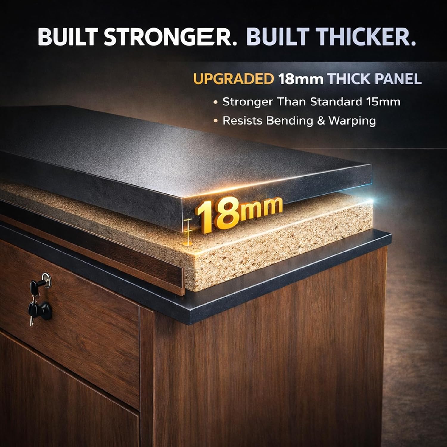 Modern Reception Desk with Storage Drawer & Counter Shelf, 39.4" Front Counter Reception Table for Office, Salon, Lobby, Retail Store (Black, Left Table)