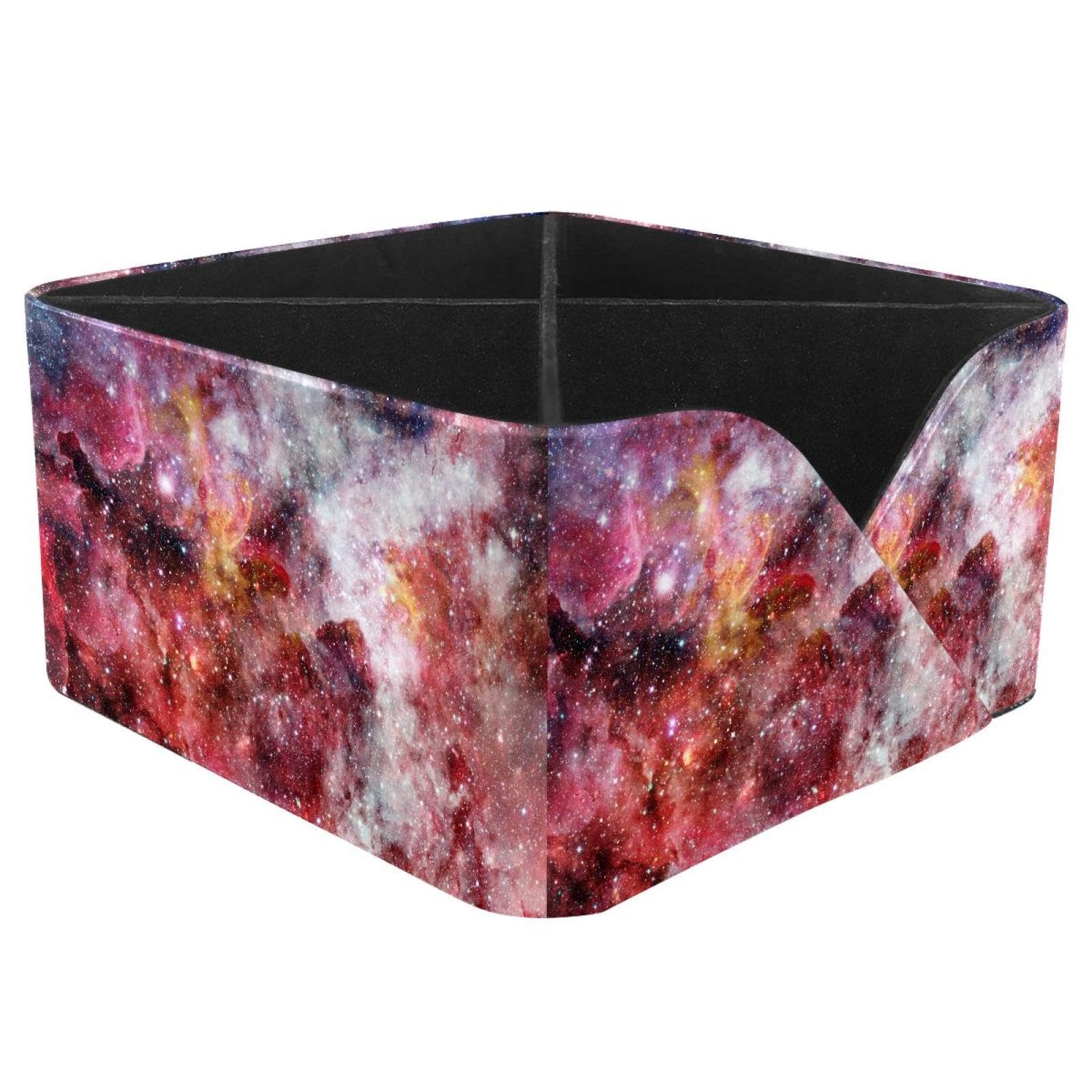 KengjuTesu Nebula and Star Field Space Desktop Organizer Pen Holder, Rectangular Pencil Cup for Office, Study and Makeup Stations