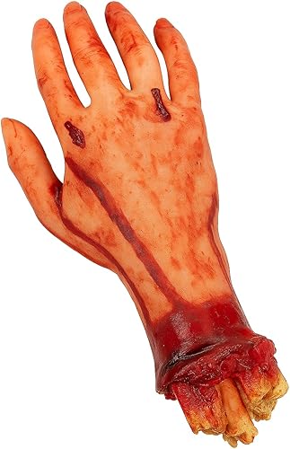 Miniatura 1 de KatchOn Mano cortada sangrienta de Halloween  Piezas del cuerpo desmembradas para decoraciones de casa embrujada  Manos falsas aterradoras para