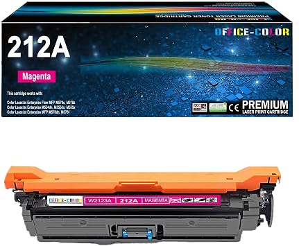 212A W2123A Magenta Toner Cartridge Replacement for HP 212A | For Color Laserjet Enterprise M554, For M555 Series, For MFP M578 Series
