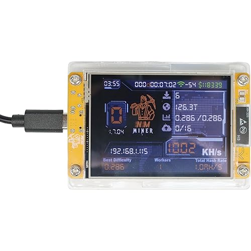 Bitcoin Lottery Miner NerdMiner V2 NM Miner ESP32 2.8 inch Smart Display Crypto Solo Lottery 960KH/S with Latest Firmware BTC Solo Miner