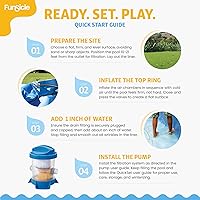 Vista 6 de Funsicle Quickset - Piscina inflable redonda de 15 x 36 pulgadas con bomba de filtro, fácil instalación con diseño de anillo superior