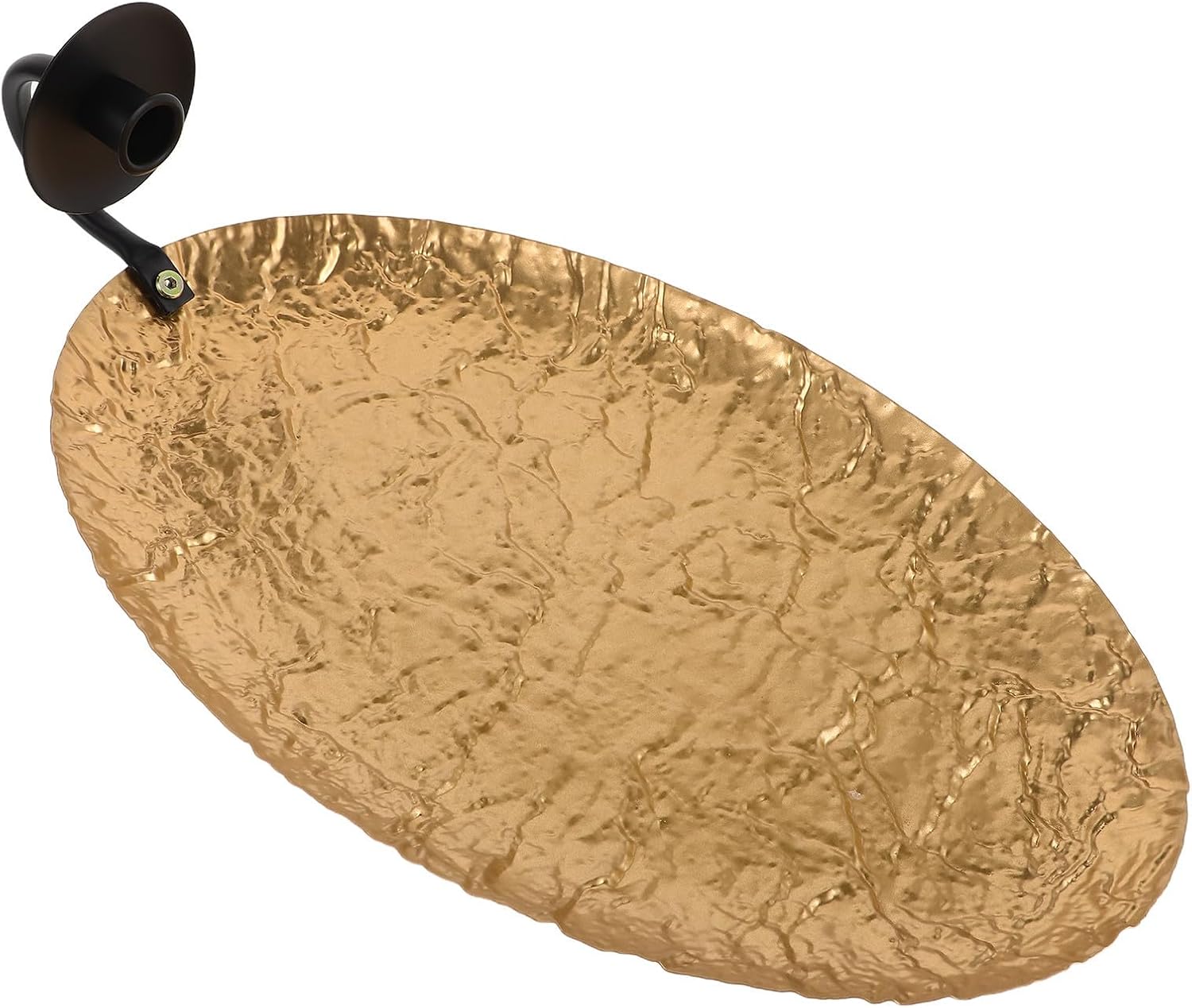 Elegant European Luxury Gold-Tone Wall Candle Holder for Home Iron Wall Mounted Candle Sconce for Hallway or Intimate Dinners