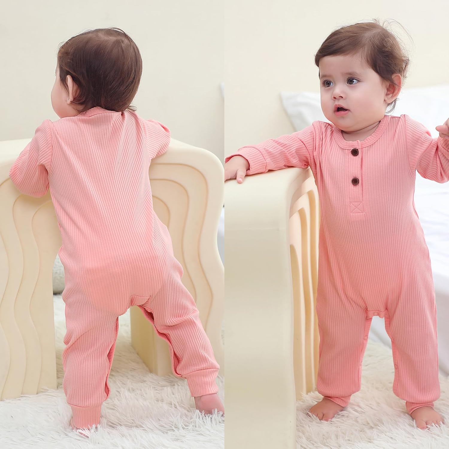 Baby Bodysuit and Pant Sets Ribbed Romper Soft Newborn Boy Girl Clothes Outfits Layette Gift Set - Image 4