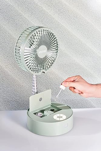 Miniatura 5 de Ventilador portátil y difusor de aceites esenciales  Ventilador plegable de pie o escritorio con luz nocturna difusor de aire humidificador  24