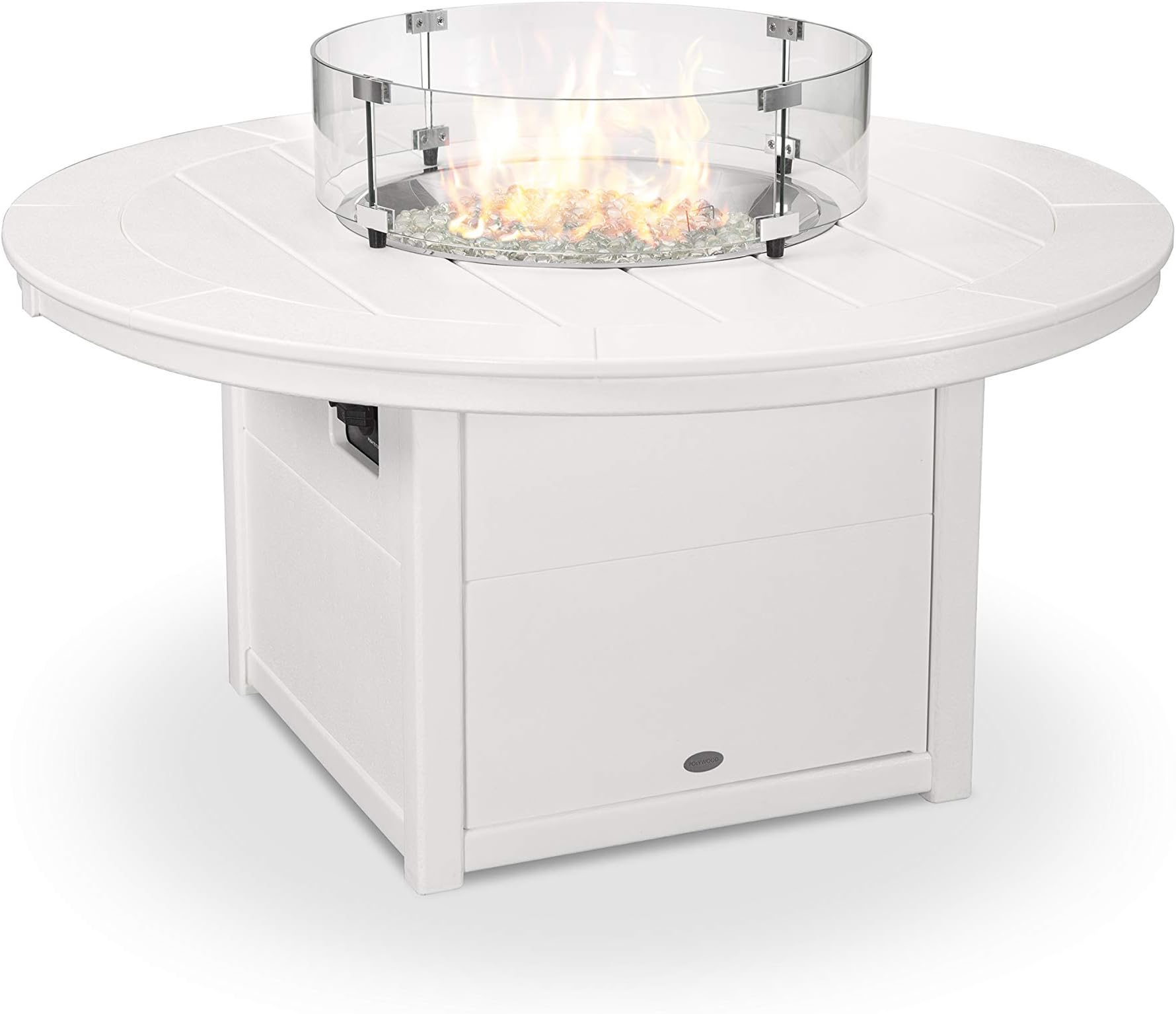 PolywoodRound 48" Fire Pit Table (White)