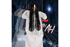 Hanging Swinging Girl Halloween Decorations Outdoor